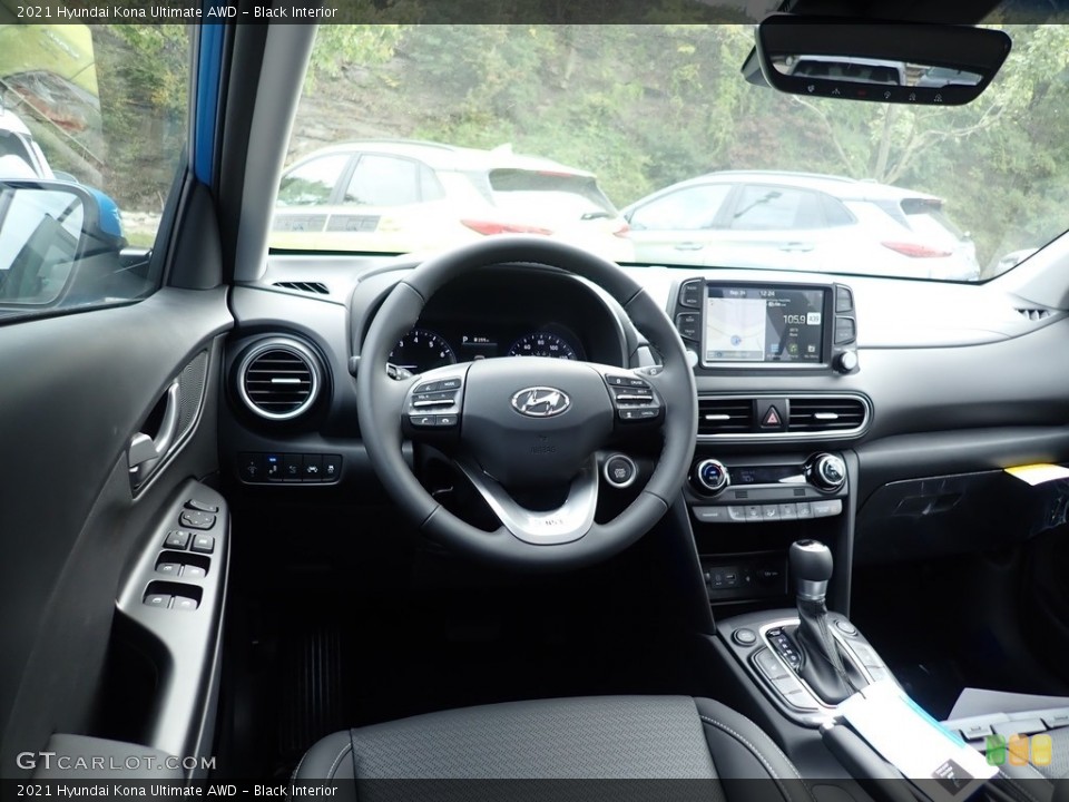 Black Interior Dashboard for the 2021 Hyundai Kona Ultimate AWD #139656283