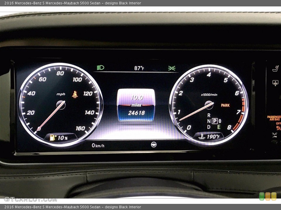 designo Black Interior Gauges for the 2016 Mercedes-Benz S Mercedes-Maybach S600 Sedan #139658851