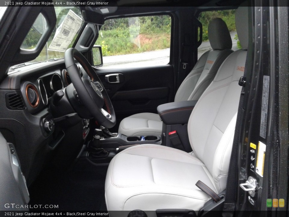 Black/Steel Gray Interior Front Seat for the 2021 Jeep Gladiator Mojave 4x4 #139660336