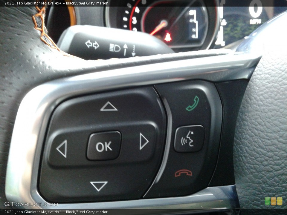 Black/Steel Gray Interior Steering Wheel for the 2021 Jeep Gladiator Mojave 4x4 #139660558
