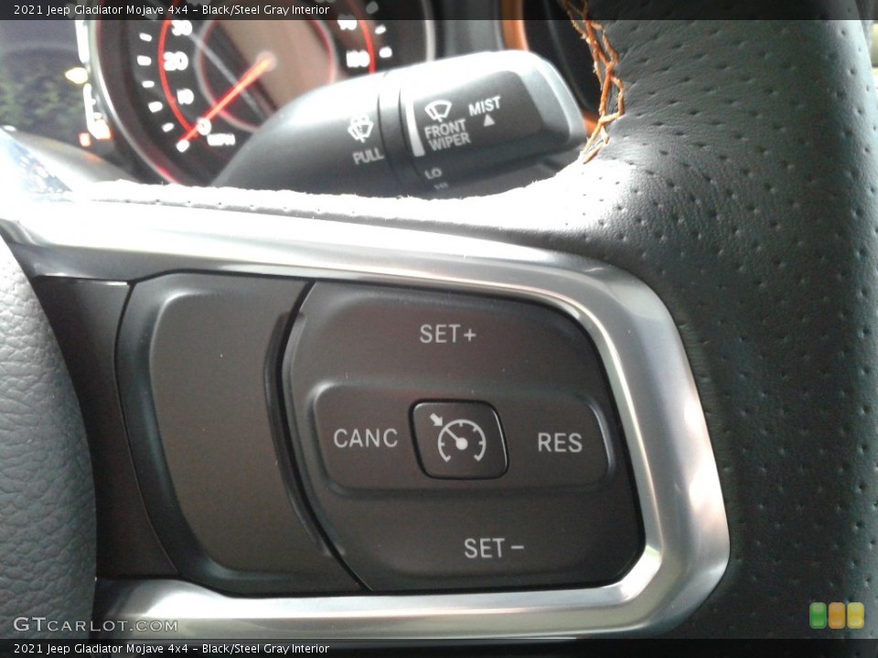 Black/Steel Gray Interior Steering Wheel for the 2021 Jeep Gladiator Mojave 4x4 #139660584
