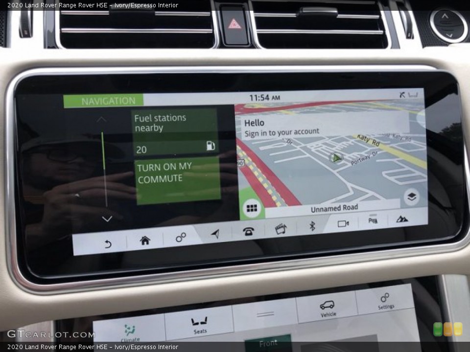 Ivory/Espresso Interior Navigation for the 2020 Land Rover Range Rover HSE #139661161