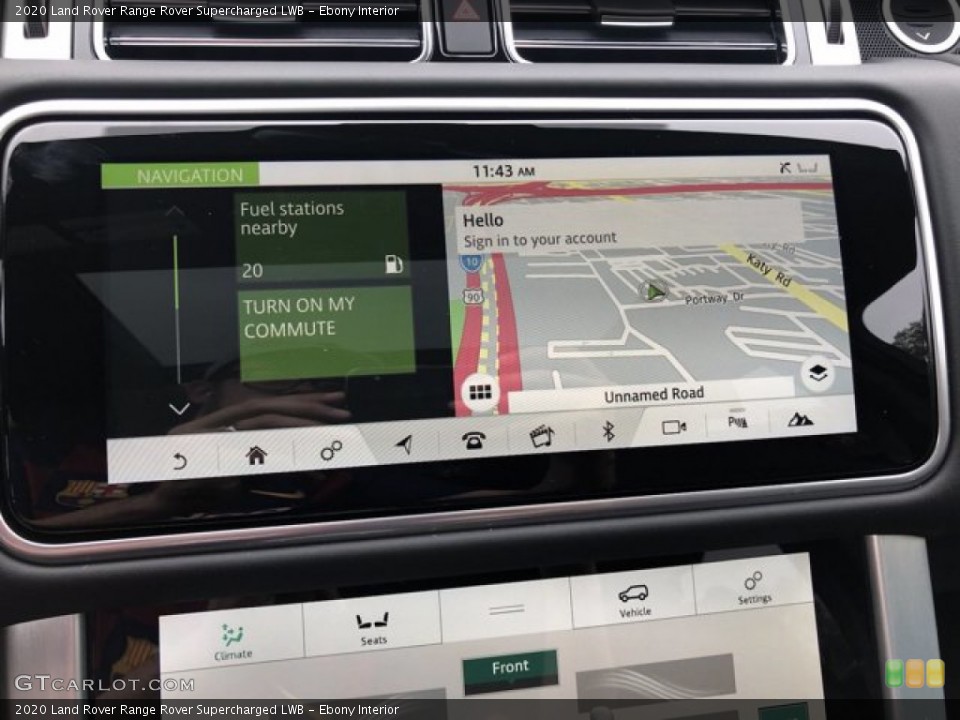 Ebony Interior Navigation for the 2020 Land Rover Range Rover Supercharged LWB #139661890
