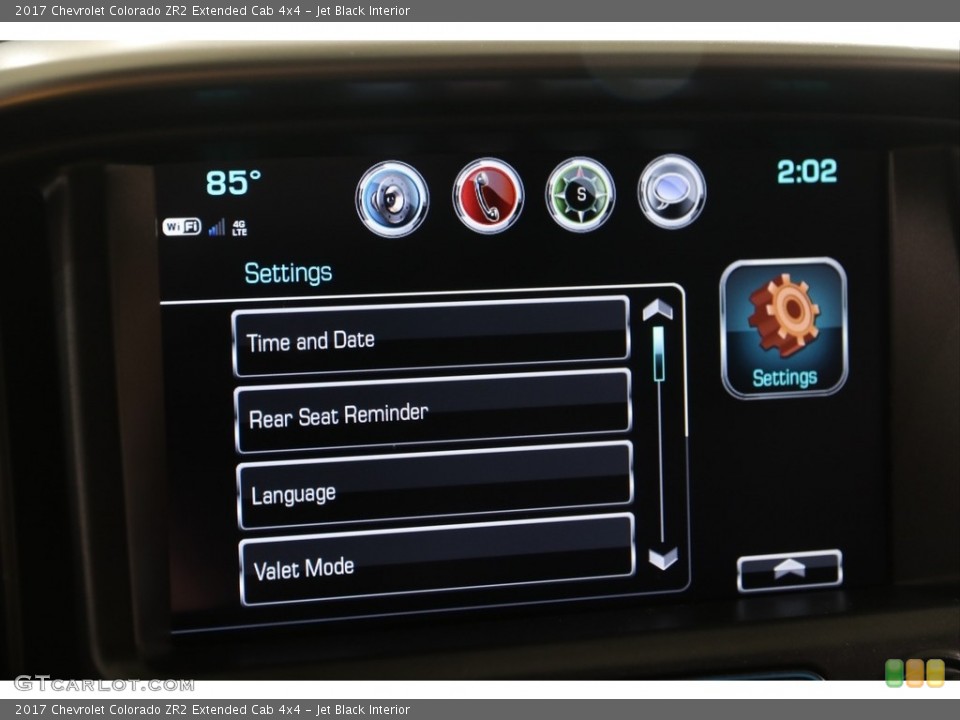 Jet Black Interior Controls for the 2017 Chevrolet Colorado ZR2 Extended Cab 4x4 #139662100