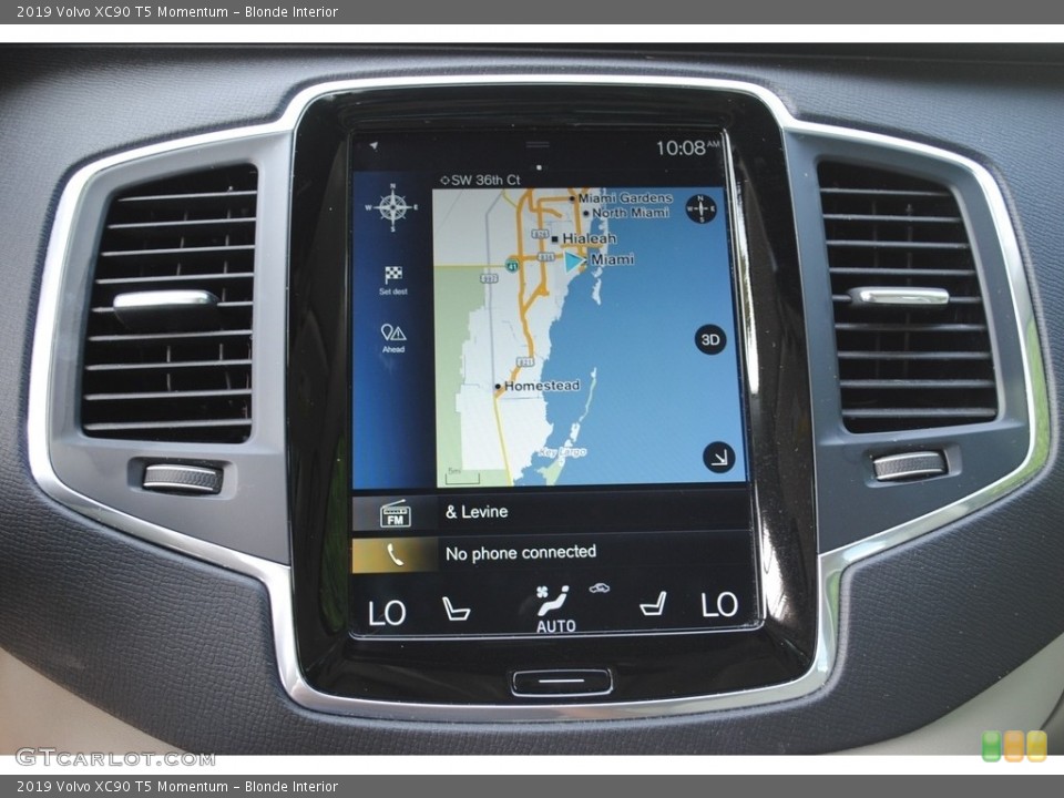 Blonde Interior Navigation for the 2019 Volvo XC90 T5 Momentum #139663417