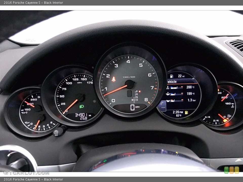 Black Interior Gauges for the 2016 Porsche Cayenne S #139664050