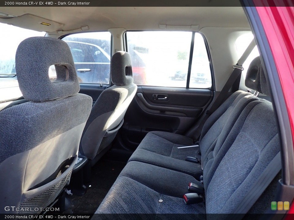 Dark Gray Interior Rear Seat for the 2000 Honda CR-V EX 4WD #139666147