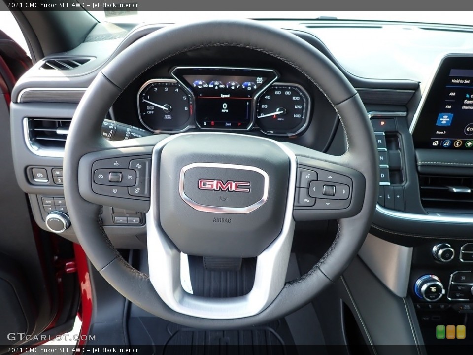 Jet Black Interior Steering Wheel for the 2021 GMC Yukon SLT 4WD #139666177