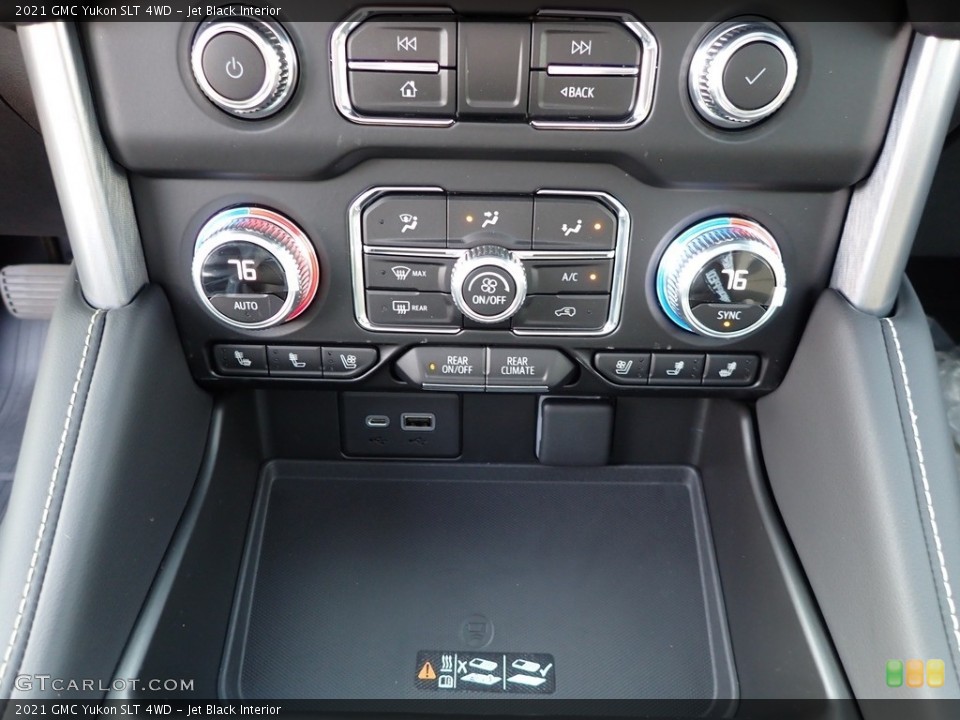 Jet Black Interior Controls for the 2021 GMC Yukon SLT 4WD #139666201