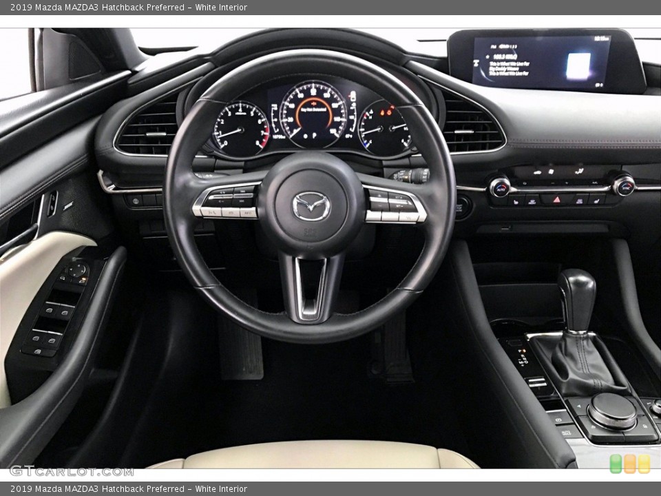 White Interior Dashboard for the 2019 Mazda MAZDA3 Hatchback Preferred #139669629