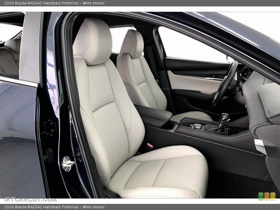 White Interior Front Seat for the 2019 Mazda MAZDA3 Hatchback Preferred #139669676