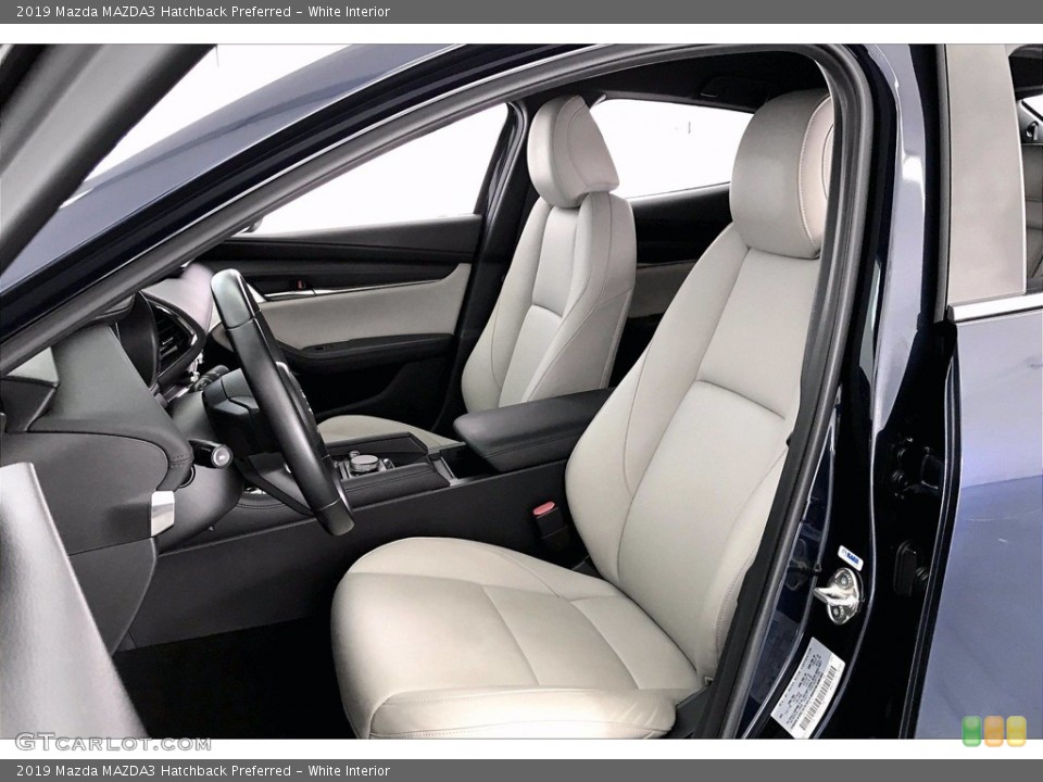 White Interior Front Seat for the 2019 Mazda MAZDA3 Hatchback Preferred #139669875