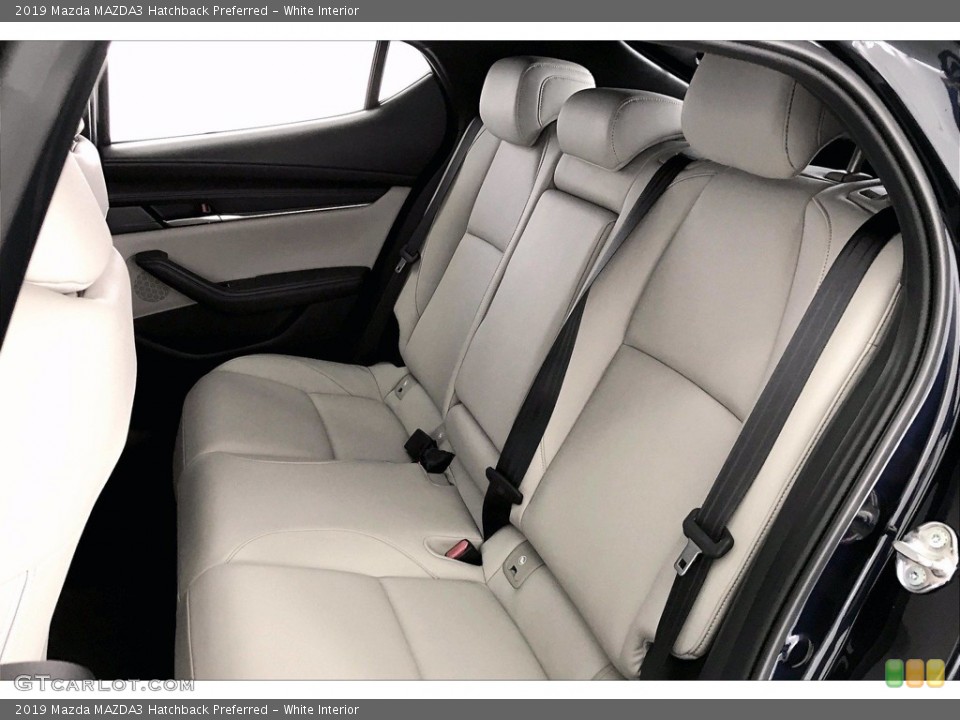 White Interior Rear Seat for the 2019 Mazda MAZDA3 Hatchback Preferred #139669896