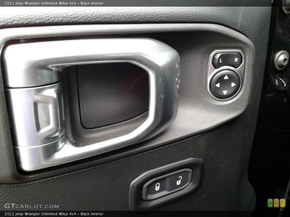 Black Interior Controls for the 2021 Jeep Wrangler Unlimited Willys 4x4 #139670370