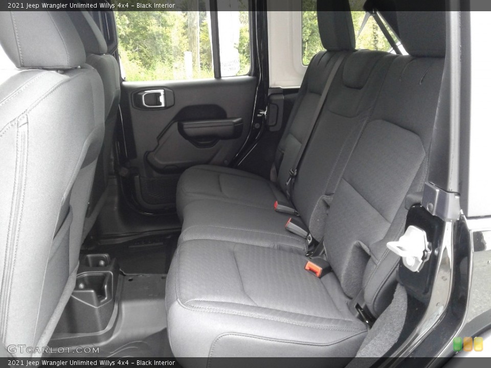 Black Interior Rear Seat for the 2021 Jeep Wrangler Unlimited Willys 4x4 #139670418