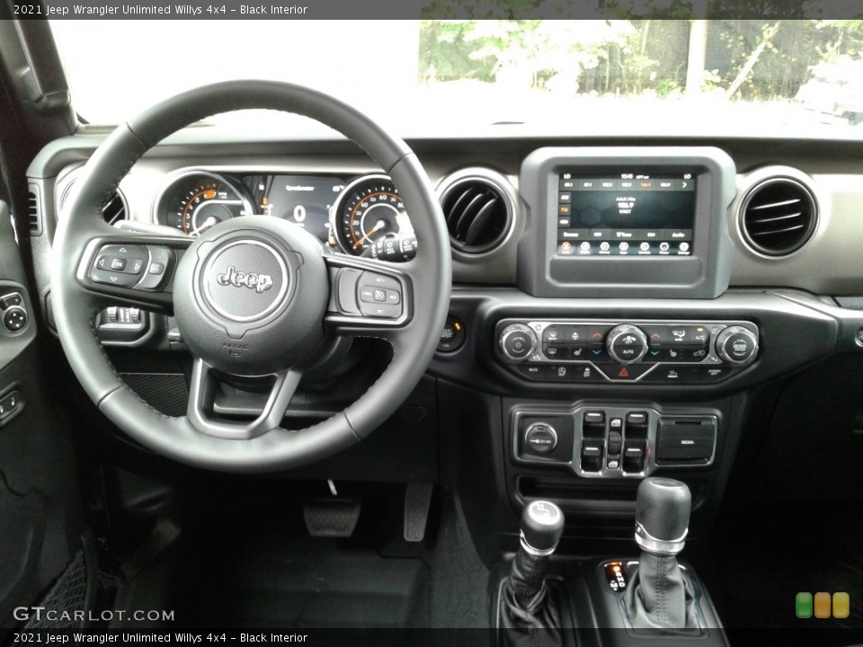 Black Interior Dashboard for the 2021 Jeep Wrangler Unlimited Willys 4x4 #139670508