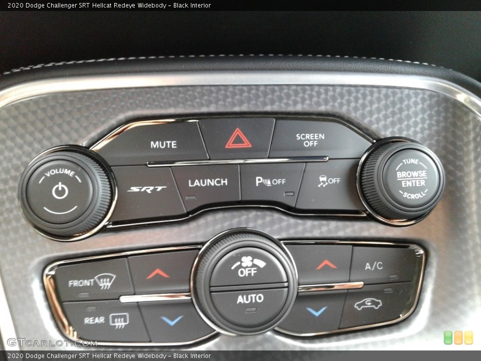 Black Interior Controls for the 2020 Dodge Challenger SRT Hellcat Redeye Widebody #139671120