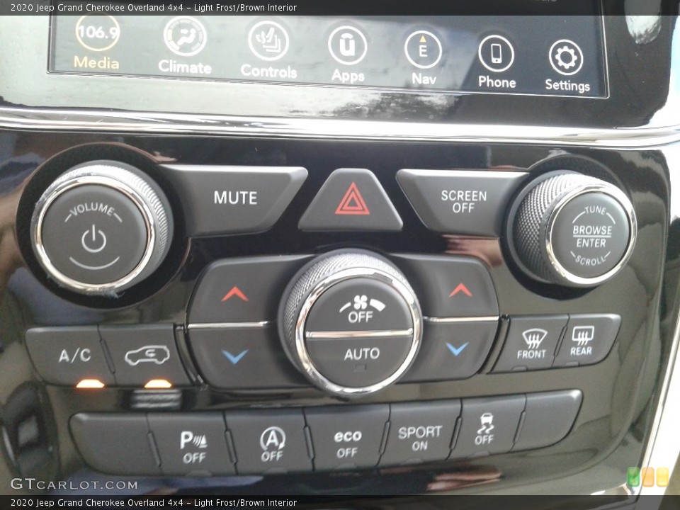 Light Frost/Brown Interior Controls for the 2020 Jeep Grand Cherokee Overland 4x4 #139671843
