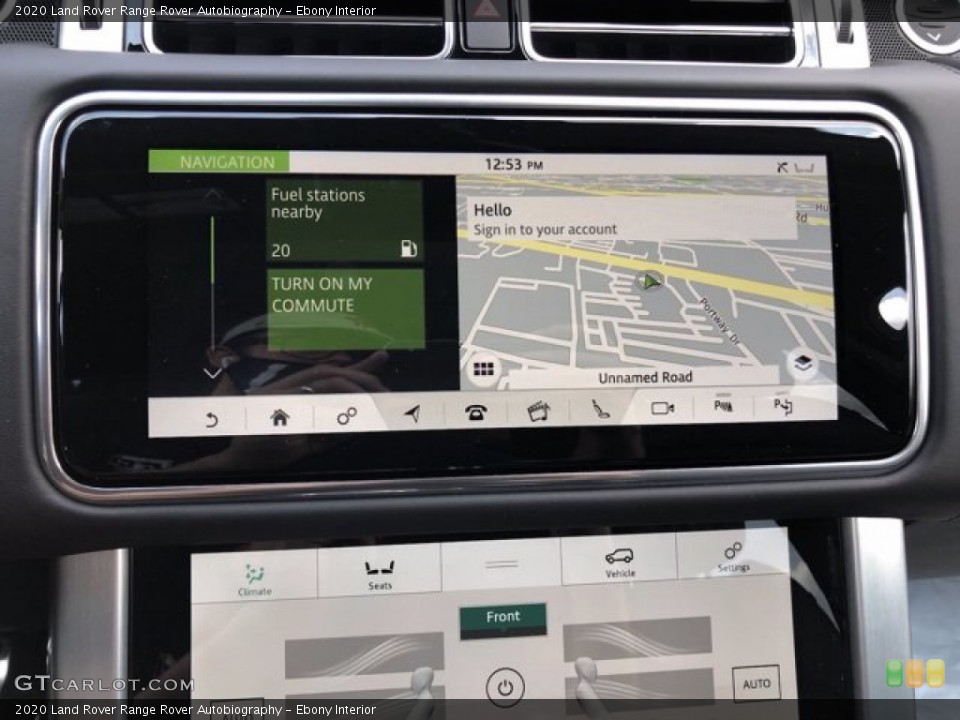 Ebony Interior Navigation for the 2020 Land Rover Range Rover Autobiography #139672161