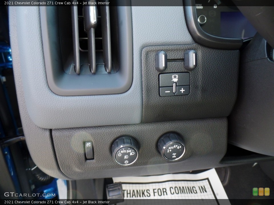 Jet Black Interior Controls for the 2021 Chevrolet Colorado Z71 Crew Cab 4x4 #139674165
