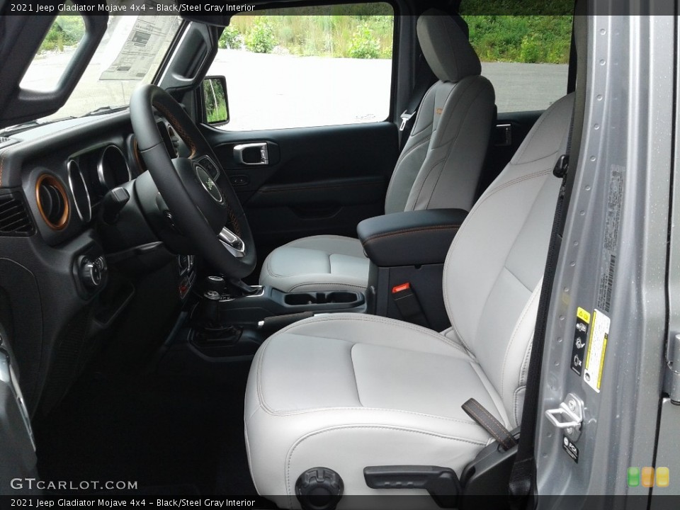 Black/Steel Gray Interior Front Seat for the 2021 Jeep Gladiator Mojave 4x4 #139674198