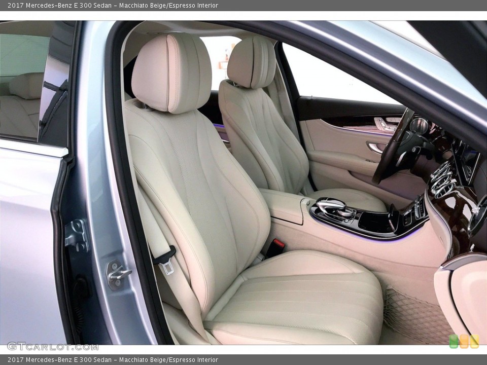 Macchiato Beige/Espresso Interior Front Seat for the 2017 Mercedes-Benz E 300 Sedan #139674249