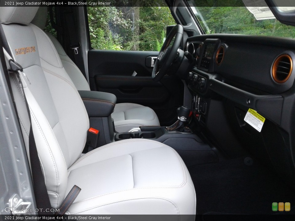 Black/Steel Gray Interior Front Seat for the 2021 Jeep Gladiator Mojave 4x4 #139674318