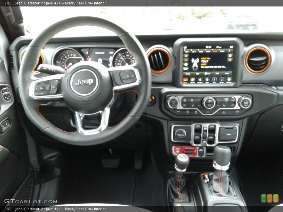 Black/Steel Gray Interior Dashboard for the 2021 Jeep Gladiator Mojave 4x4 #139674334