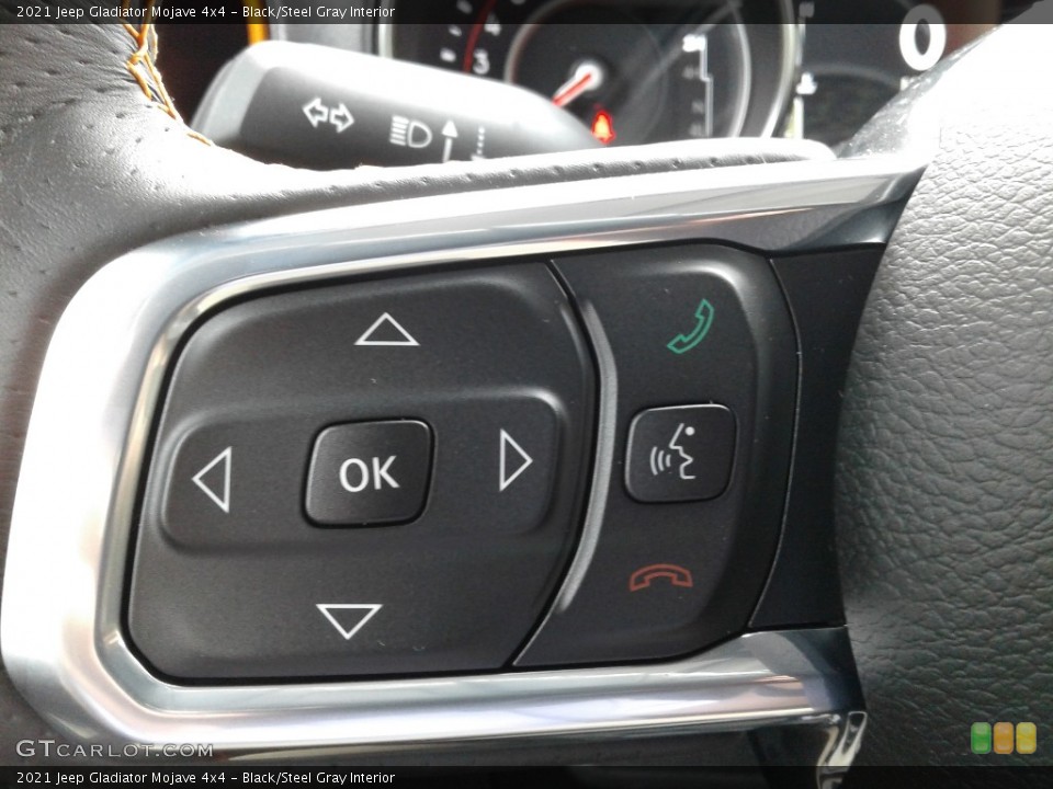 Black/Steel Gray Interior Steering Wheel for the 2021 Jeep Gladiator Mojave 4x4 #139674351