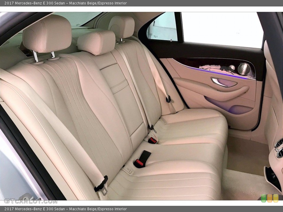 Macchiato Beige/Espresso Interior Rear Seat for the 2017 Mercedes-Benz E 300 Sedan #139674393