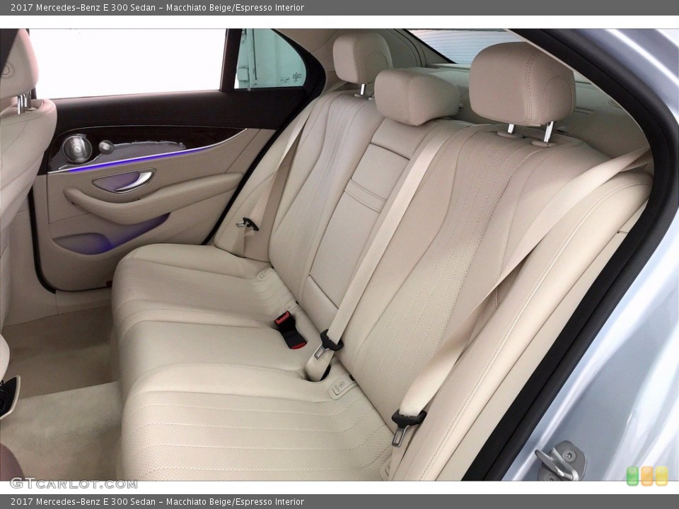Macchiato Beige/Espresso Interior Rear Seat for the 2017 Mercedes-Benz E 300 Sedan #139674423