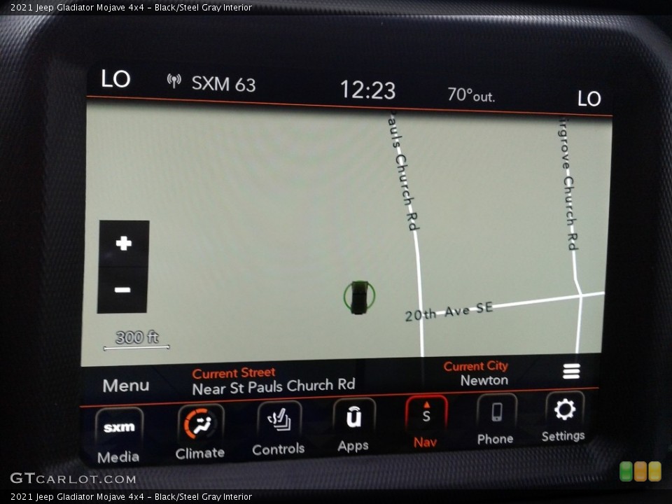 Black/Steel Gray Interior Navigation for the 2021 Jeep Gladiator Mojave 4x4 #139674441