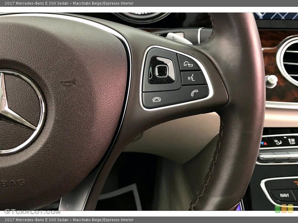 Macchiato Beige/Espresso Interior Controls for the 2017 Mercedes-Benz E 300 Sedan #139674504