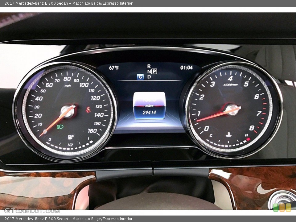 Macchiato Beige/Espresso Interior Gauges for the 2017 Mercedes-Benz E 300 Sedan #139674522