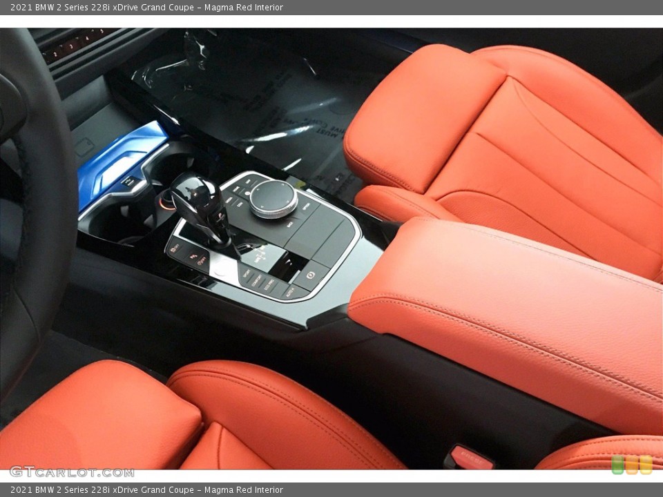 Magma Red Interior Controls for the 2021 BMW 2 Series 228i xDrive Grand Coupe #139675656