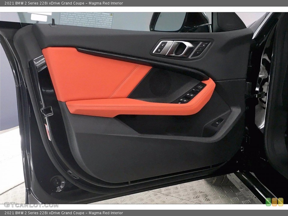Magma Red Interior Door Panel for the 2021 BMW 2 Series 228i xDrive Grand Coupe #139675728