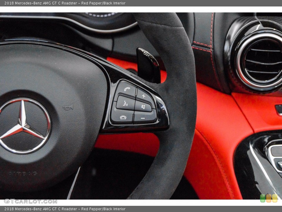 Red Pepper/Black Interior Steering Wheel for the 2018 Mercedes-Benz AMG GT C Roadster #139675908
