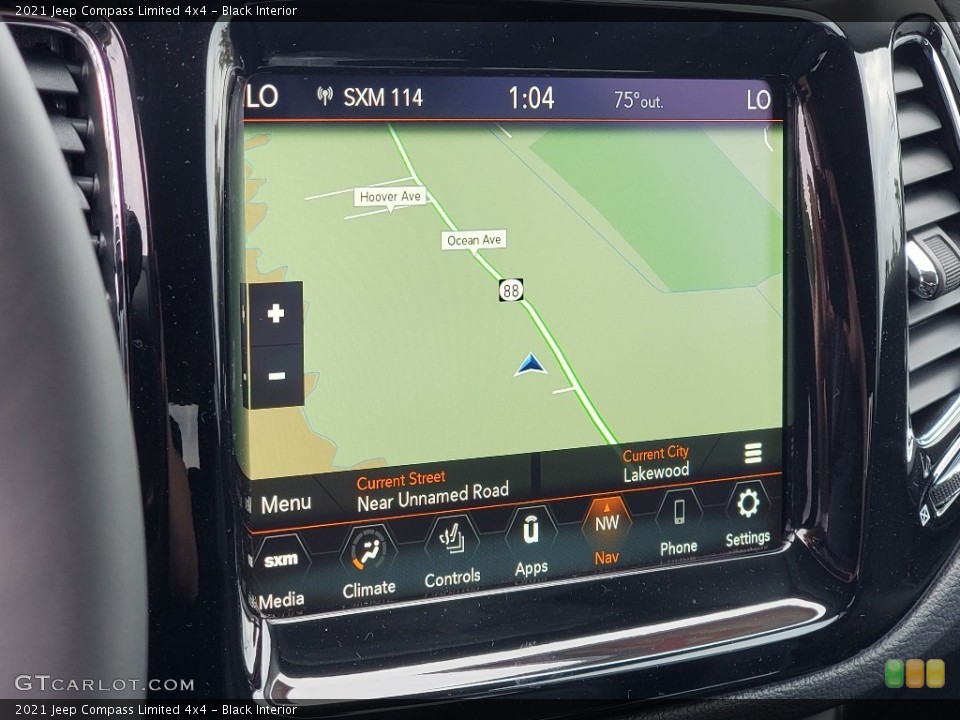 Black Interior Navigation for the 2021 Jeep Compass Limited 4x4 #139678703