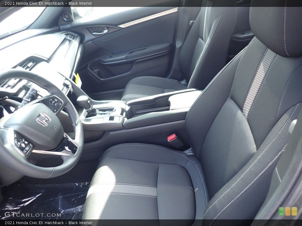Black Interior Front Seat for the 2021 Honda Civic EX Hatchback #139679773