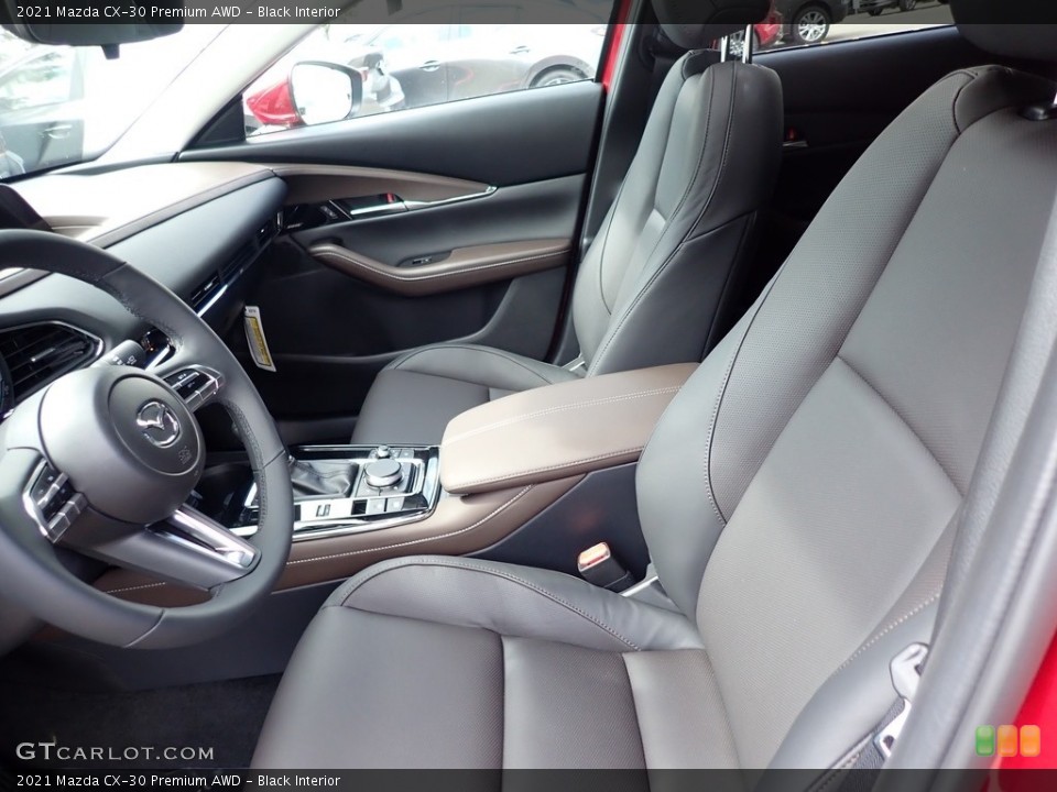 Black Interior Front Seat for the 2021 Mazda CX-30 Premium AWD #139680940