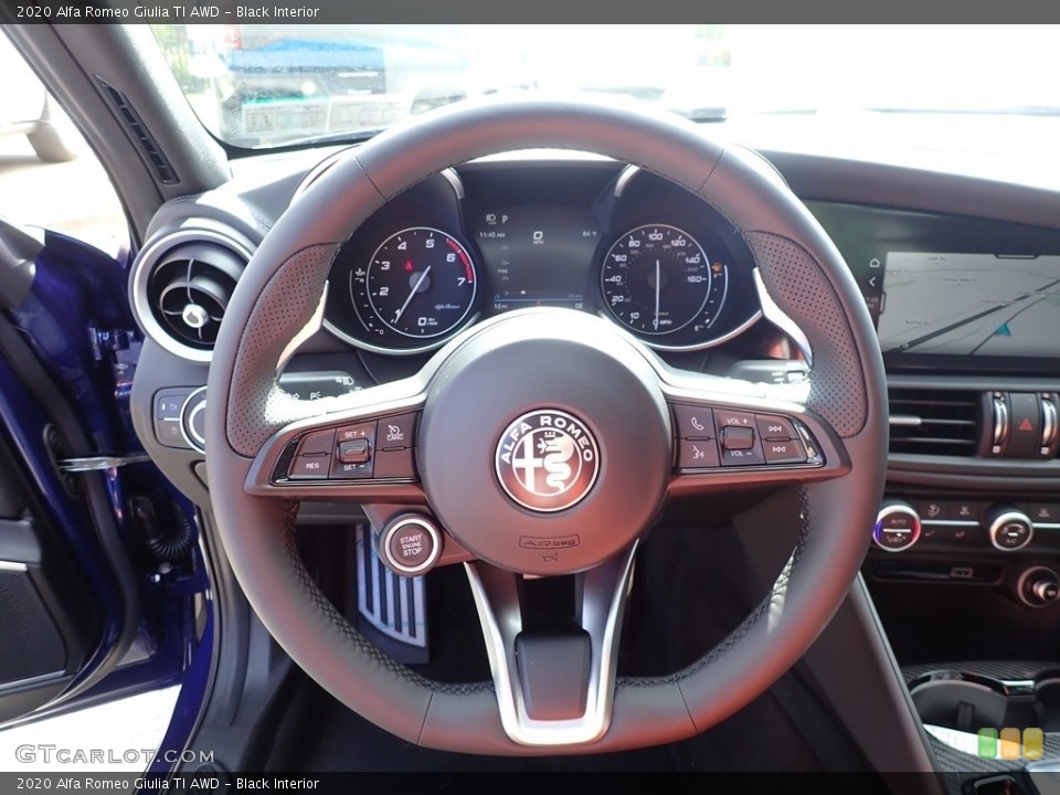 Black Interior Steering Wheel for the 2020 Alfa Romeo Giulia TI AWD #139681804