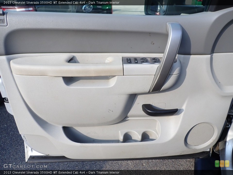 Dark Titanium Interior Door Panel for the 2013 Chevrolet Silverado 3500HD WT Extended Cab 4x4 #139682215