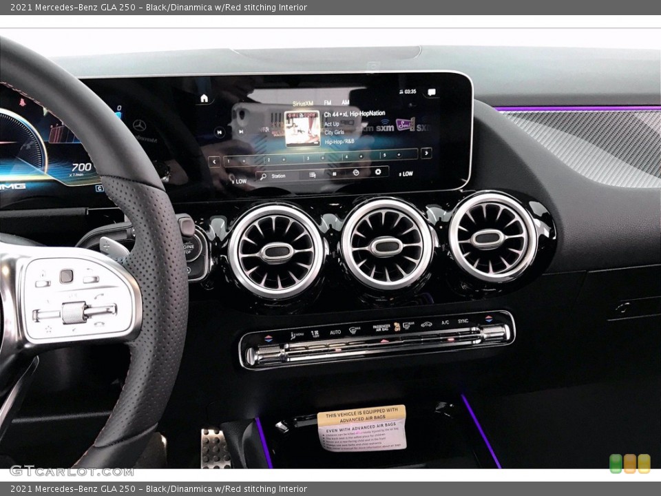 Black/Dinanmica w/Red stitching Interior Controls for the 2021 Mercedes-Benz GLA 250 #139683346