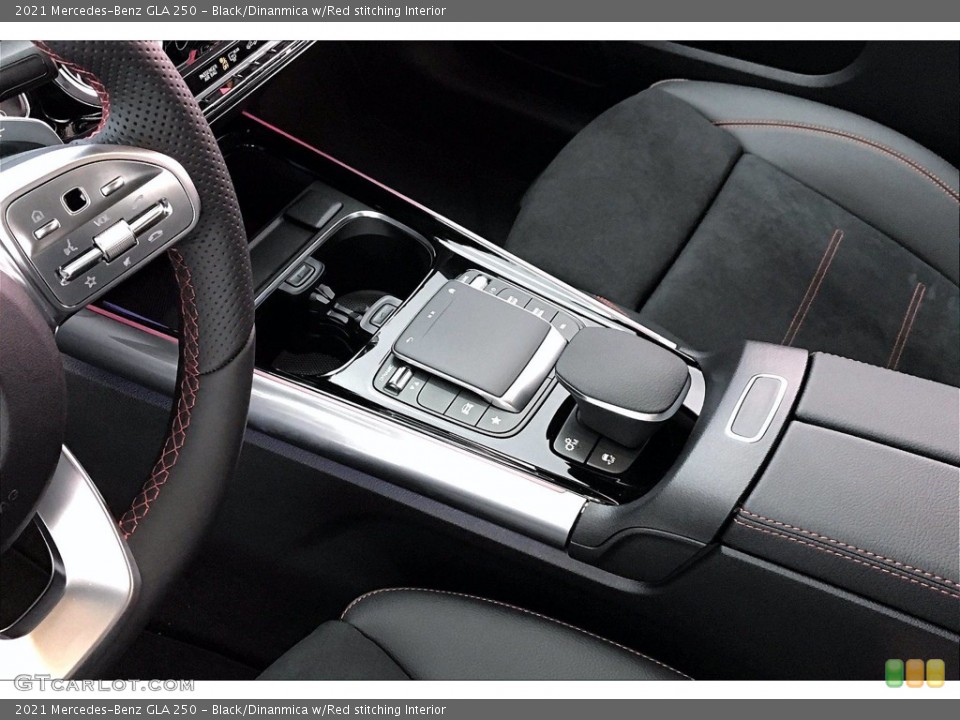 Black/Dinanmica w/Red stitching Interior Controls for the 2021 Mercedes-Benz GLA 250 #139683373