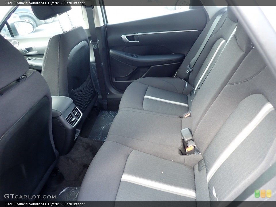 Black Interior Rear Seat for the 2020 Hyundai Sonata SEL Hybrid #139684225