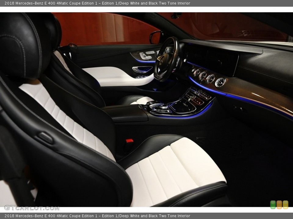 Edition 1/Deep White and Black Two Tone Interior Photo for the 2018 Mercedes-Benz E 400 4Matic Coupe Edition 1 #139684534