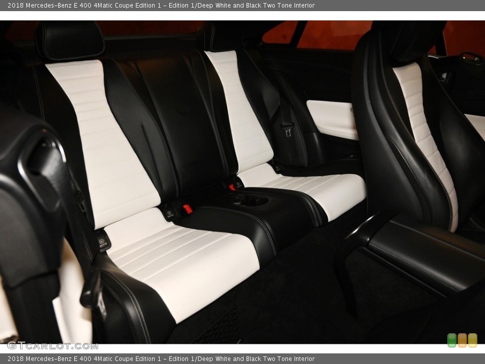 Edition 1/Deep White and Black Two Tone Interior Rear Seat for the 2018 Mercedes-Benz E 400 4Matic Coupe Edition 1 #139684579