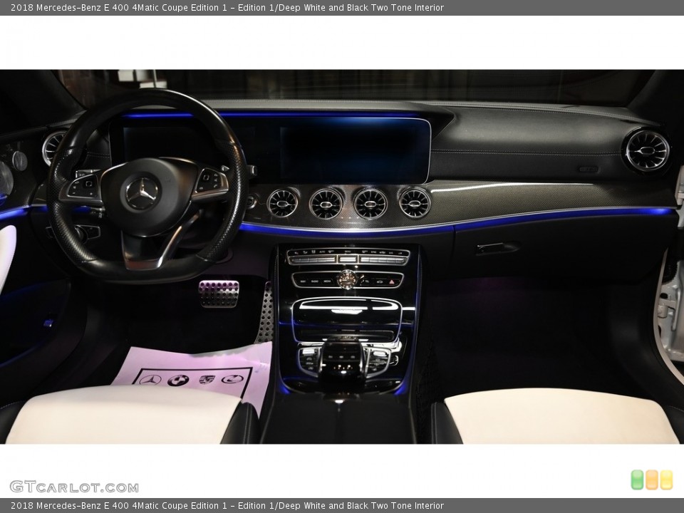 Edition 1/Deep White and Black Two Tone Interior Dashboard for the 2018 Mercedes-Benz E 400 4Matic Coupe Edition 1 #139684600