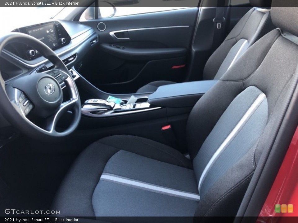 Black Interior Front Seat for the 2021 Hyundai Sonata SEL #139685290