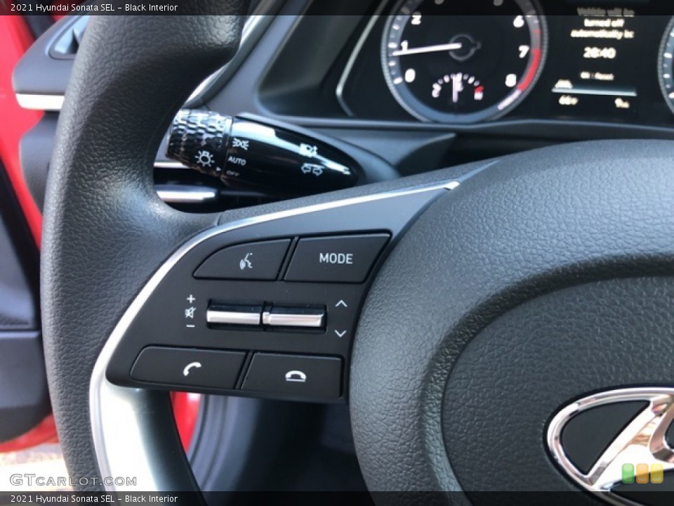 Black Interior Steering Wheel for the 2021 Hyundai Sonata SEL #139685434